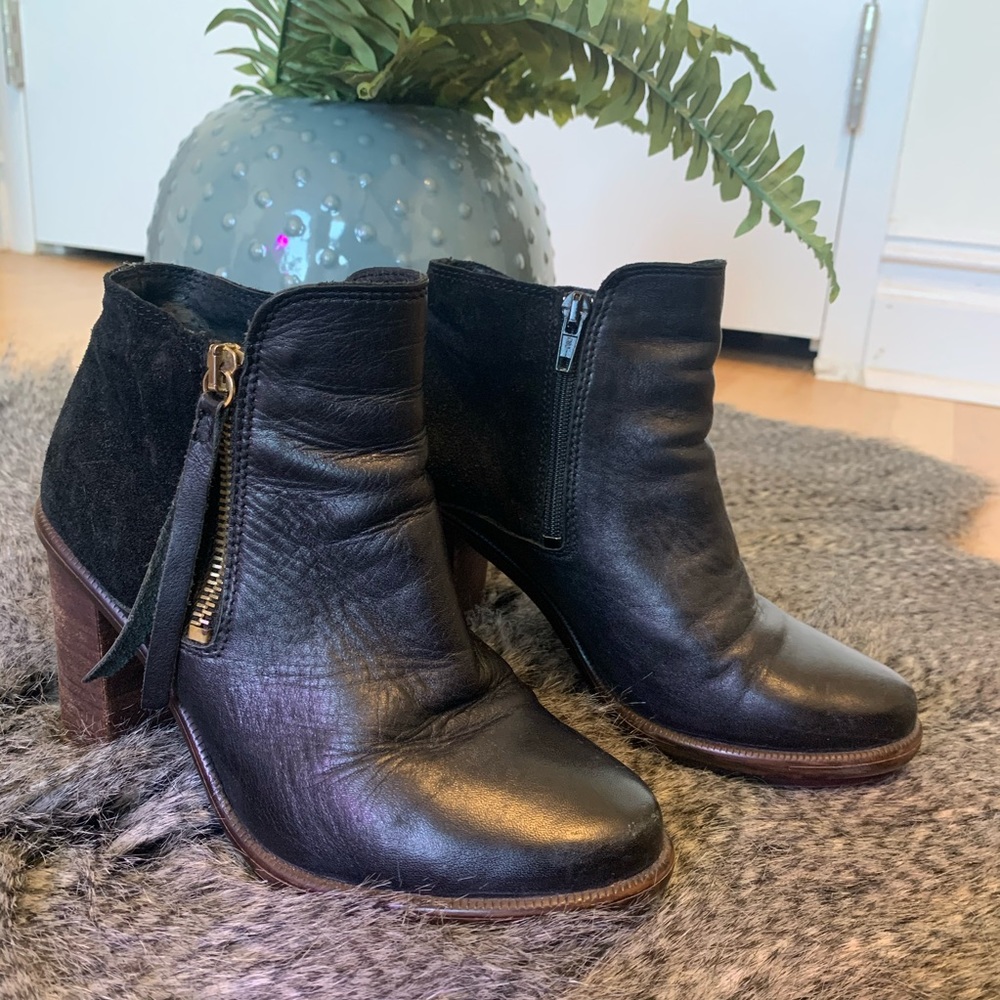 Aldo Leather and Wood Bootie
